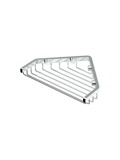 7 inch Shower Corner Basket in Polished Chrome.